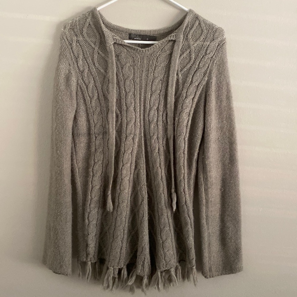 PrAna poncho style loose knit sweater